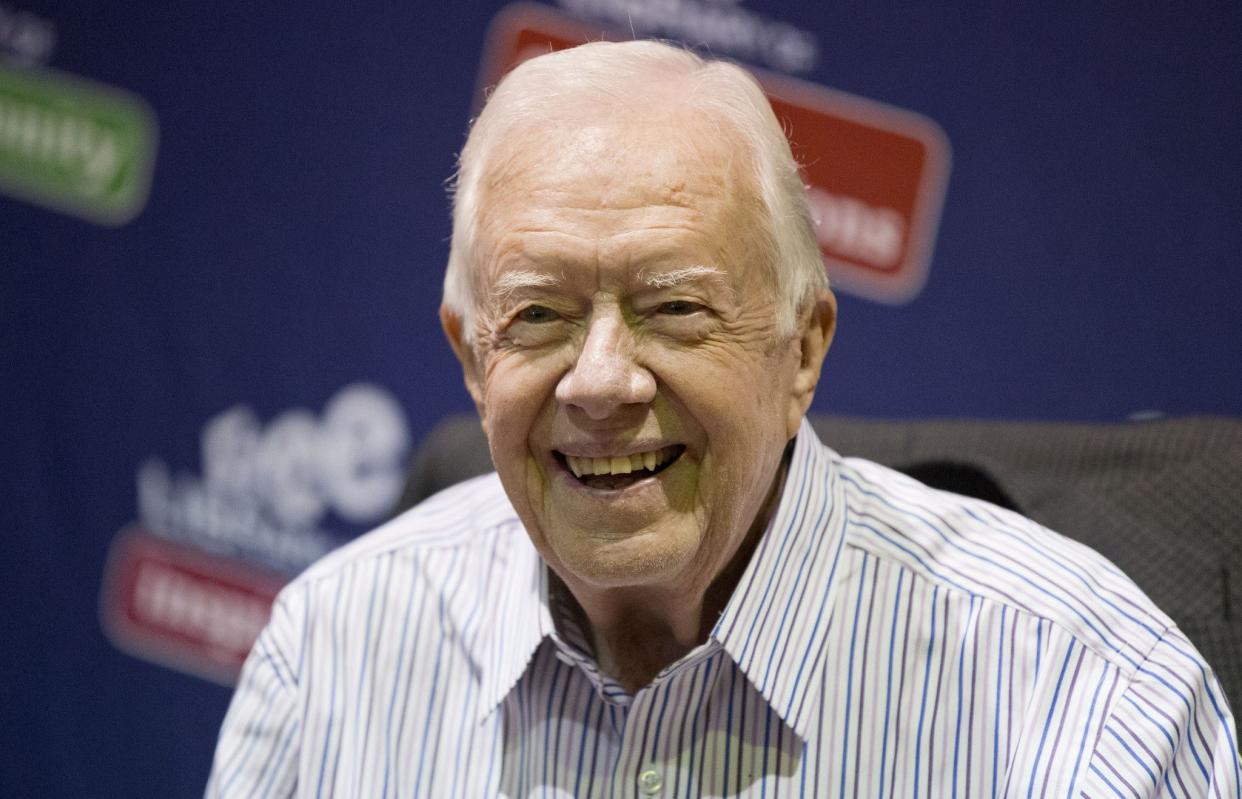 Former President Jimmy Carter is seen on July 10, 2015, in Philadelphia.