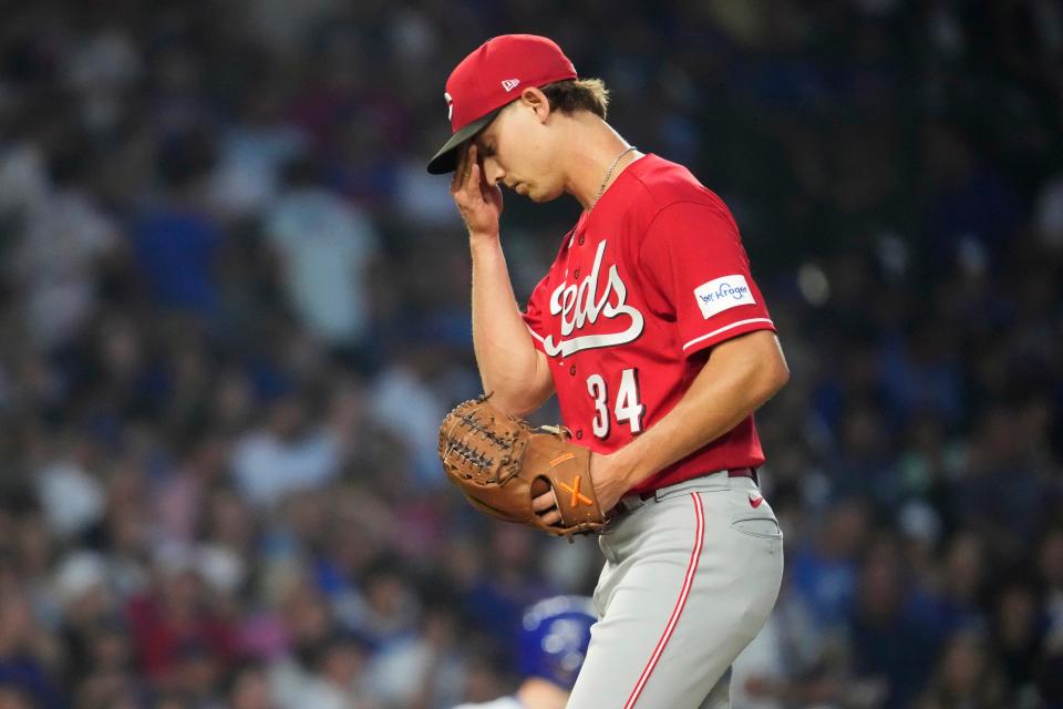 Luke Weaver lasted just one batter into the fourth inning Thursday in Chicago.