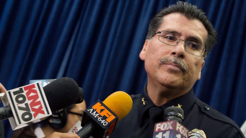 LONG BEACH CA November 11, 2014 - Robert Luna was appointed as the new chief of police for the Long Beach Police Department on November 11, 2014. (Cheryl A. Guerrero/ Los Angeles Times)