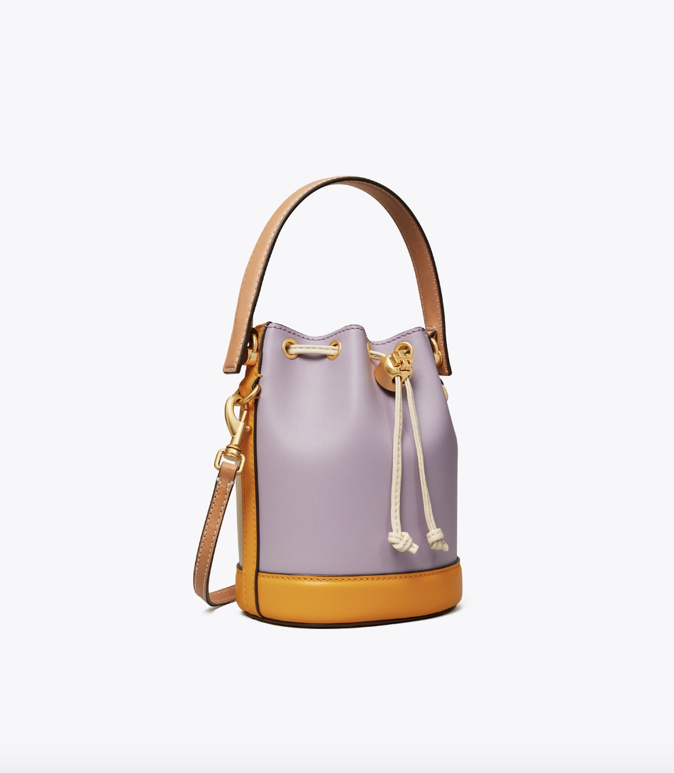 12) Color-Block Mini Bucket Bag