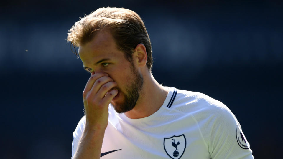 An out-of-sorts Harry Kane drew a blank as Tottenham lost 1-0 to West Bromwich Albion.