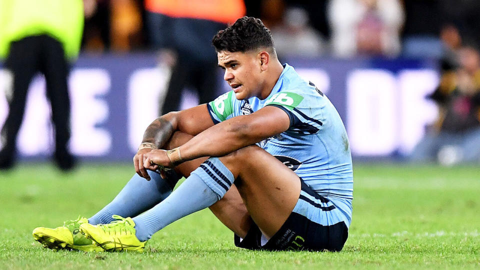 Latrell Mitchell had a match to forget for the Blues. 