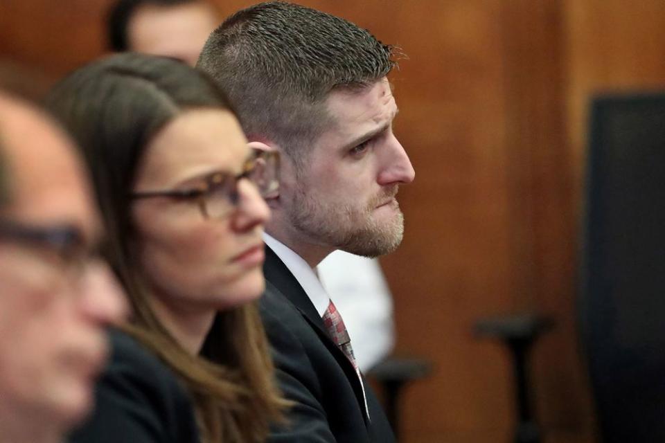 Andrew MacCormack at his sentencing at Suffolk Superior Court | David L. Ryan/Getty Images