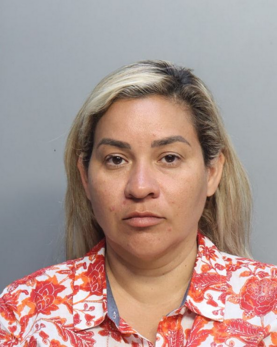 Sophia Lacayo was a candidate for Miami-Dade County Commission in 2022. On Tuesday, July 25, 2023, she was booked at a Miami-Dade jail on charges related to campaign-finance violations. This photograph was taken during the booking process.