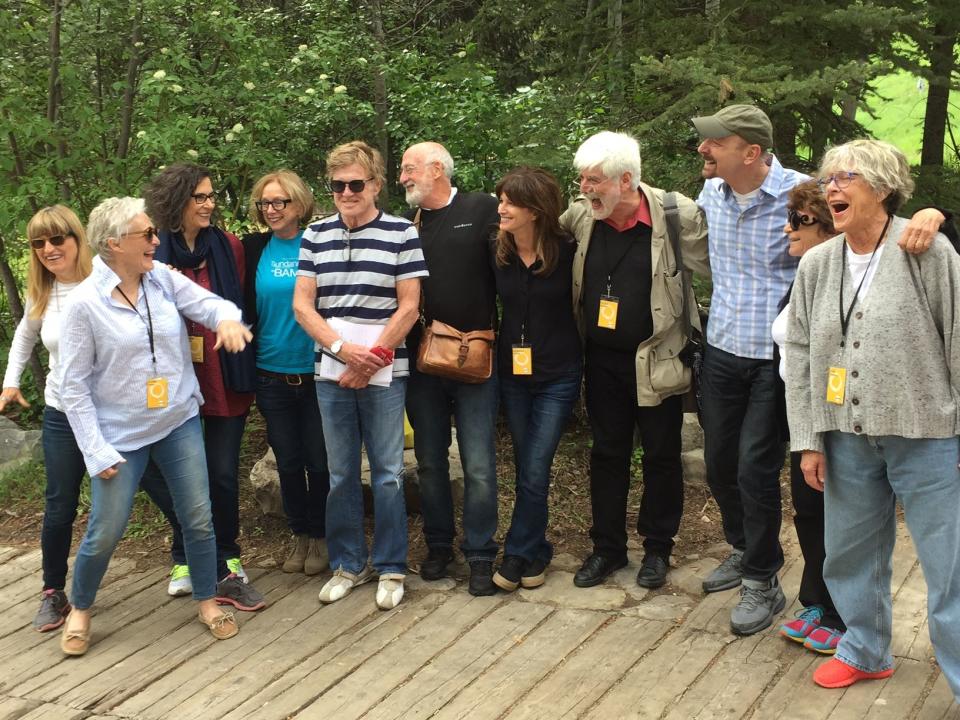 Directors Lab Creative Advisors – L to R, Catherine Hardwicke, Glenn Close, Randa Haines, Michelle Satter, Robert Redford, Stephen Goldblatt, Barbara Tulliver, Gyula Gazdag, Lee Percy, Joan Darling, Joan Tewkesbury. - Credit: © 2016 Sundance Institute, Photograph By Carlos Garza