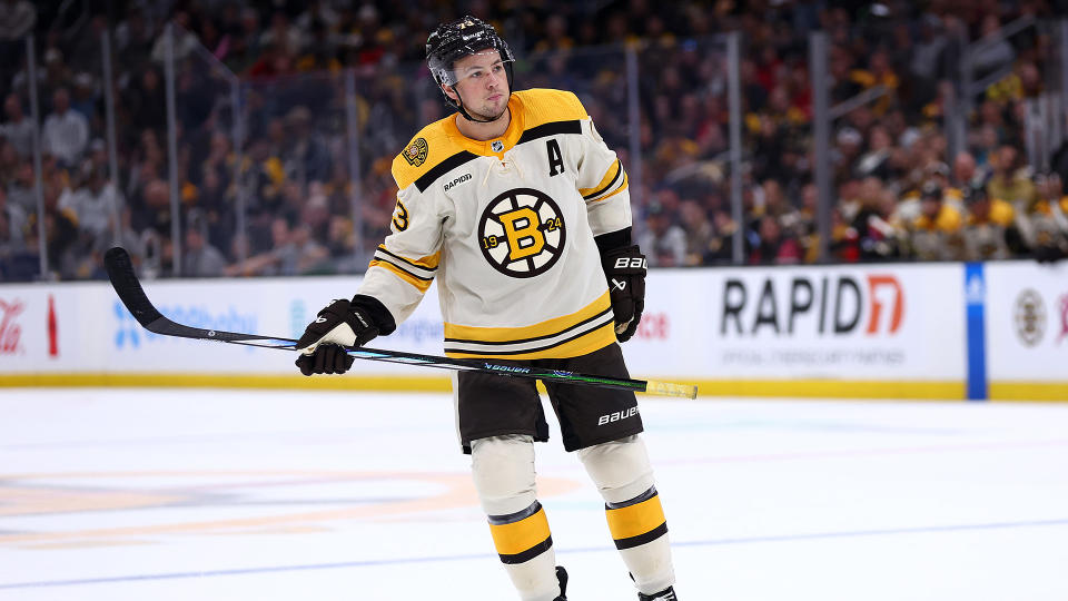 Bruins defenseman Charlie McAvoy has been suspended four games. (Photo by Maddie Meyer/Getty Images)