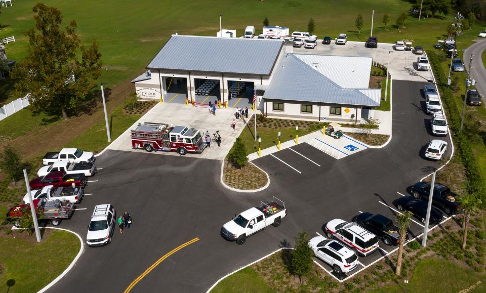 Rolling Greens Fire Station 28, which opened in November 2019, was financed with funds from the Marion County penny sales tax.