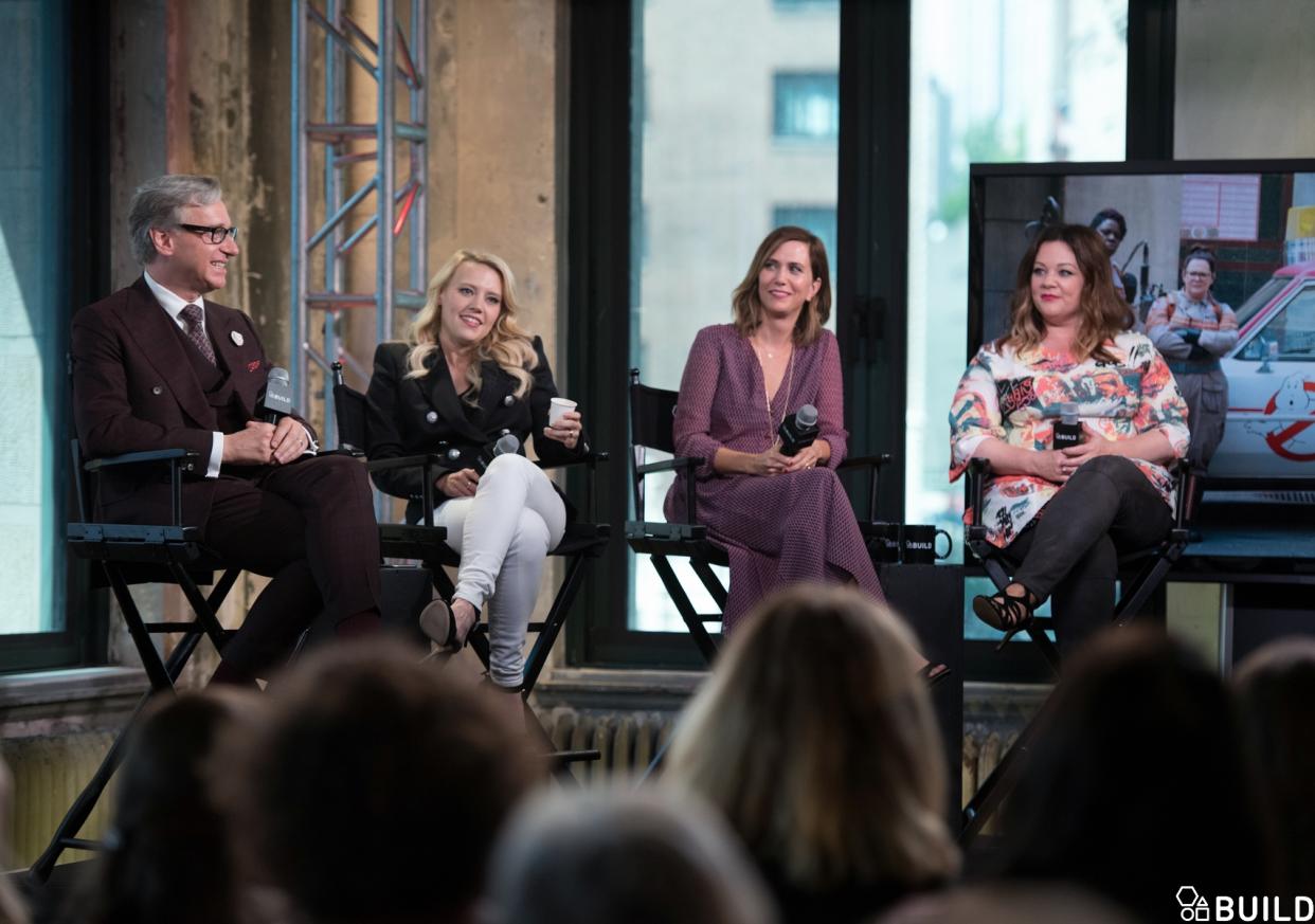 Melissa McCarthy, Kristen, Kate McKinnon and Paul Feig visit AOL Hq for Build on July 12, 2016 in New York. Photos by Noam Galai