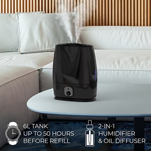 12) 50-Hour Ultrasonic Cool Mist Humidifiers for Bedroom