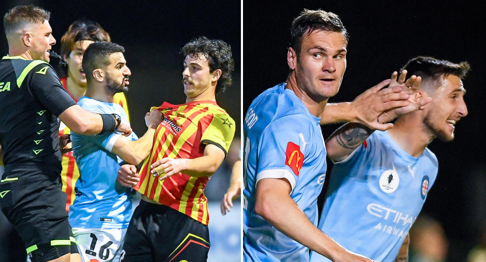 A-League giants Melbourne City won a controversial Australia Cup quarter-final clash against South Australian National Premier League outfit MetroStars FC. Pic: Getty