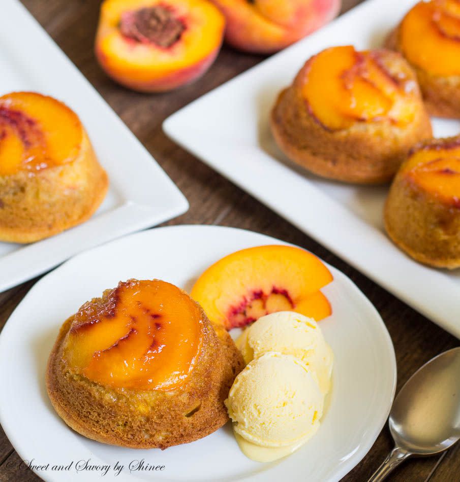 Peach Upside Down Mini Cakes