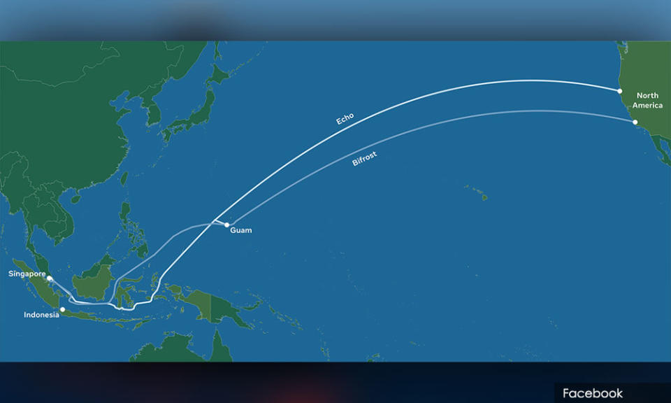 Google submarine cable from the US to Singapore and Indonesia.