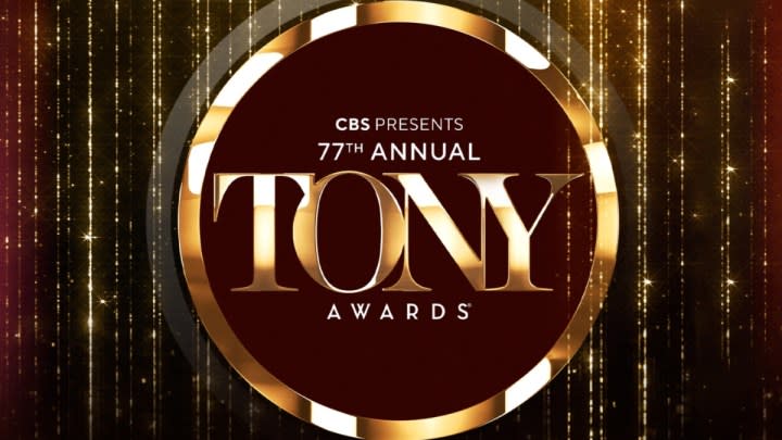 Logo for the 77th Annual Tony Awards.