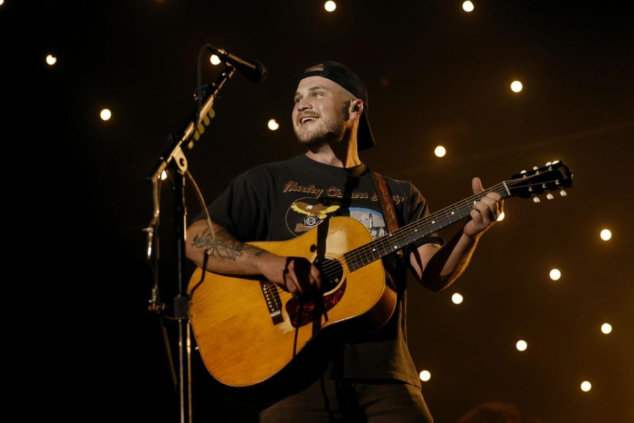 Zach Bryan performs onstage for Day Two of the 2023 Pilgrimage Music & Cultural Festival, September 24, 2023 in Franklin, Tennessee. (Credit: Jason Kempin/Getty Images for Pilgrimage Music & Cultural Festival)