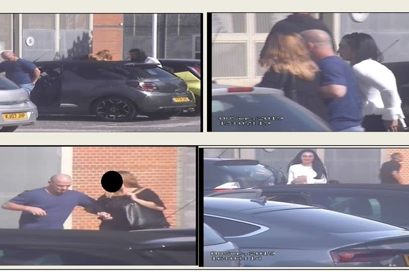 Pictures taken of Heaps and associates outside prison