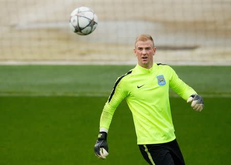 Football Soccer - Manchester City Training - City Football Academy, Manchester, England - 5/4/16 Manchester City's Joe Hart during training Action Images via Reuters / Jason Cairnduff Livepic
