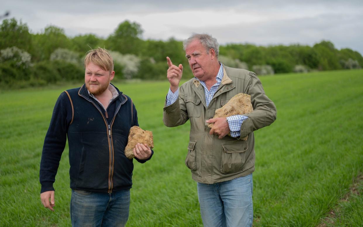 Bonding: Jeremy Clarkson and Kaleb Cooper in Clarkson's Farm