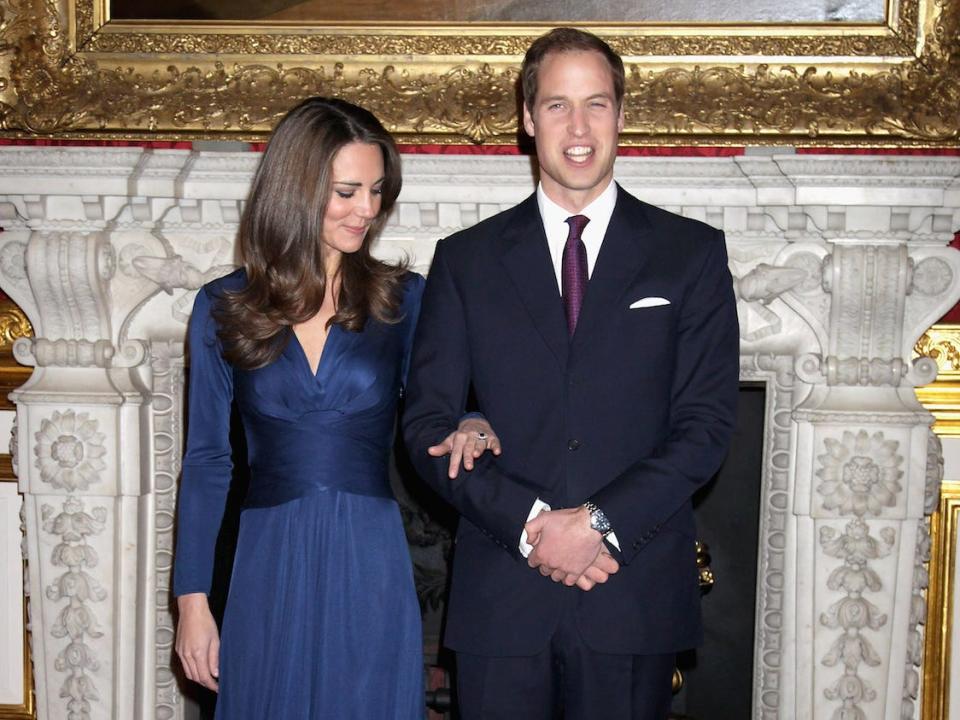 Prince William and Kate Middleton announce their engagement in 2011.