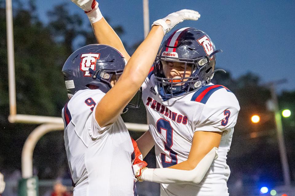 Jack Purser scores a touchdown as Teurlings Catholic.  takes down Notre Dame Football. Friday, Sept. 23, 2022.