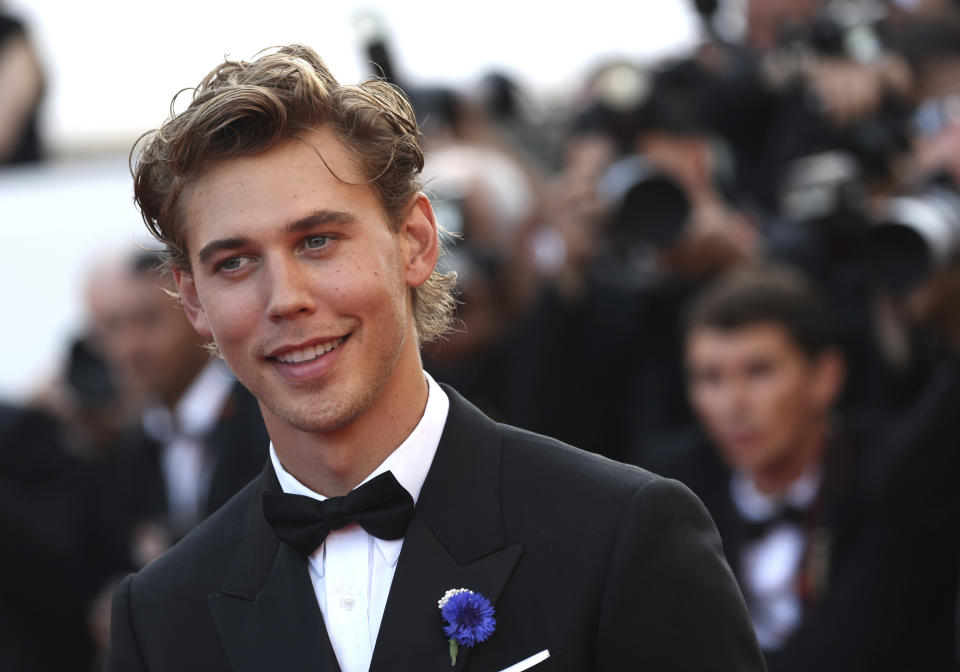 Austin Butler poses for photographers upon arrival at the premiere of the film 'Elvis' at the 75th international film festival, Cannes, southern France, Wednesday, May 25, 2022. (Photo by Vianney Le Caer/Invision/AP)