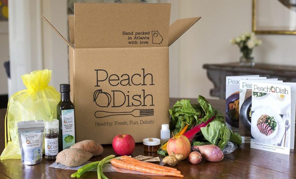 <p>To get your Southern comfort food fix, order meals from Atlanta-based company <a rel="nofollow noopener" href="https://www.peachdish.com/" target="_blank" data-ylk="slk:Peach Dish;elm:context_link;itc:0;sec:content-canvas" class="link ">Peach Dish</a>, which offers popular Southern dishes like shrimp and grits or chicken and dumplings. </p><p>Customers have at least nine meal options to choose from each week, allowing you to customize your order to your tastes. You'll receive four servings of meals for $50 (or $12.50 per serving). </p><p><a rel="nofollow noopener" href="https://www.peachdish.com/" target="_blank" data-ylk="slk:SUBSCRIBE NOW;elm:context_link;itc:0;sec:content-canvas" class="link ">SUBSCRIBE NOW</a></p>