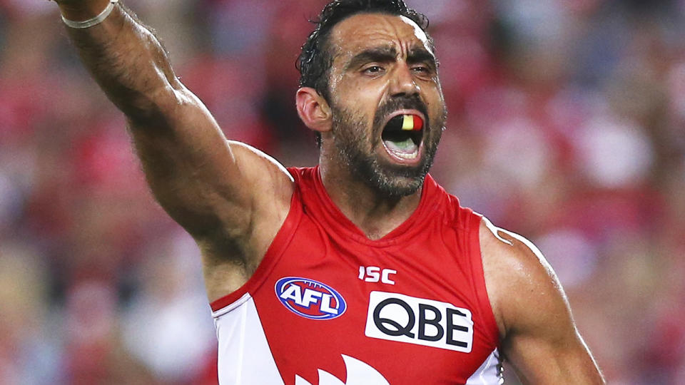 Adam Goodes has reportedly declined his unanimous nomination for the AFL Hall of Fame. (Photo by Ryan Pierse/Getty Images)