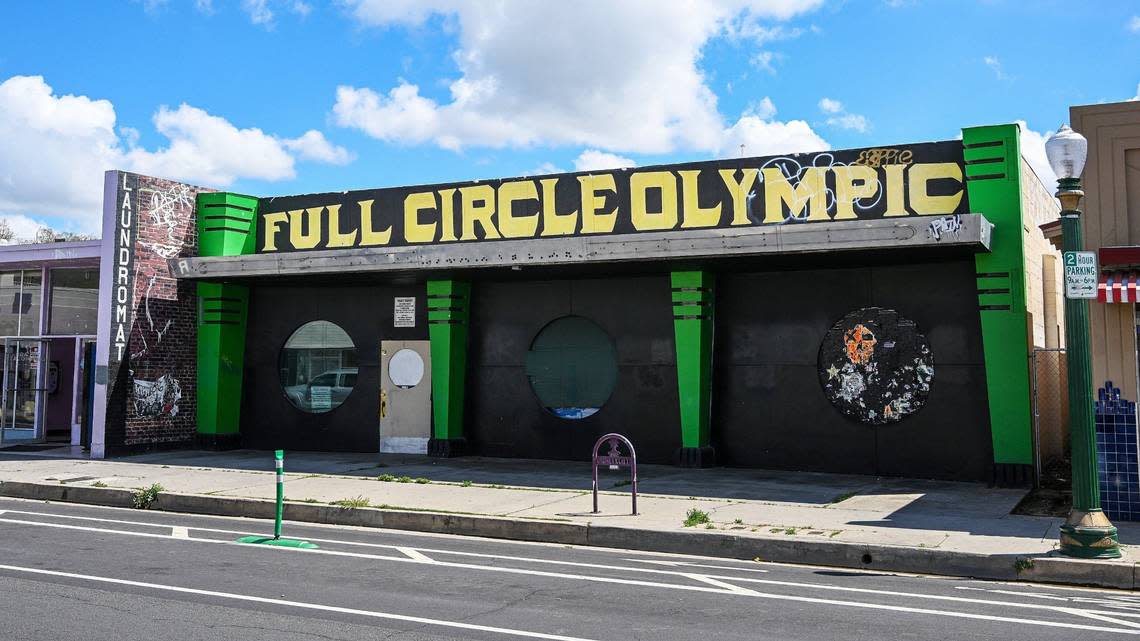 The former Club Fred/Audie’s Olympic building on Van Ness Avenue in the Tower District photographed on Monday, April 15, 2024.