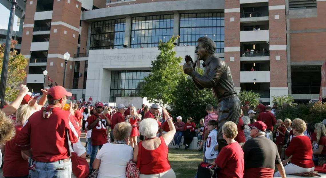 Alabama’s athletic department commissioned a statue of Nick Saban after the 2009 season.