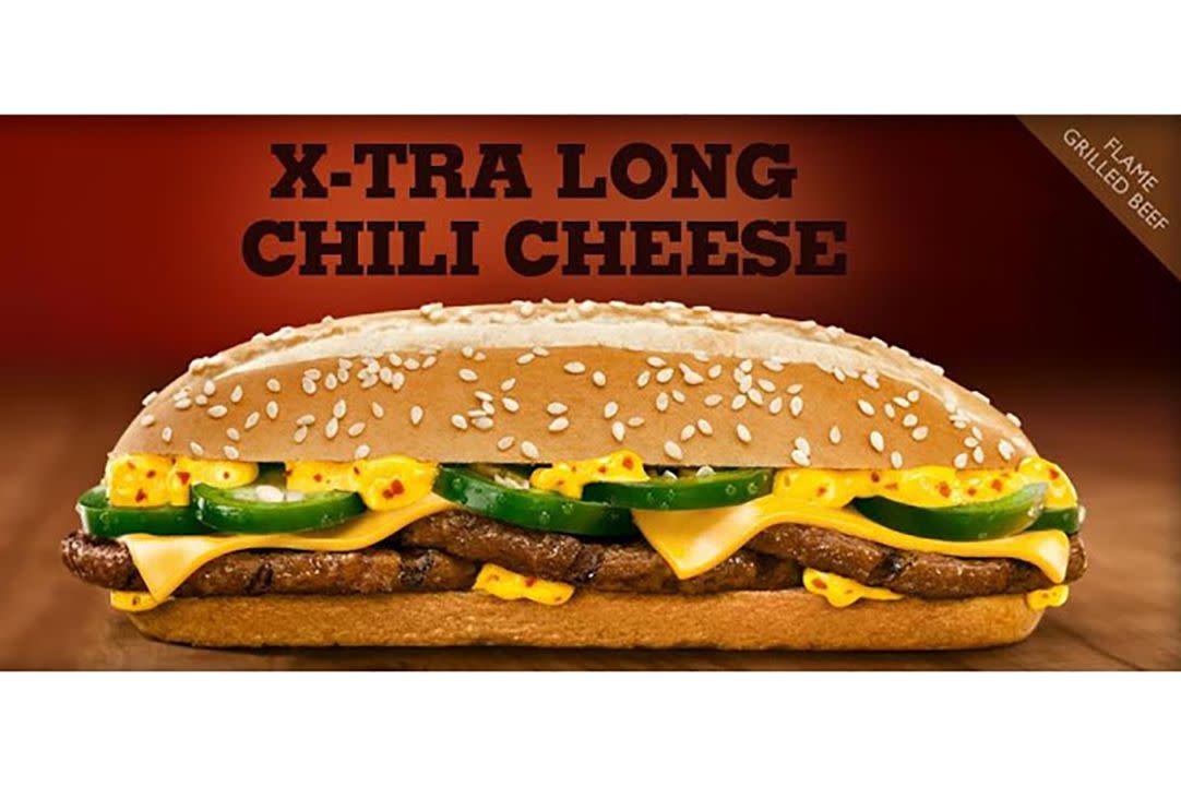 X-TRA LONG CHILI CHEESEBURGER