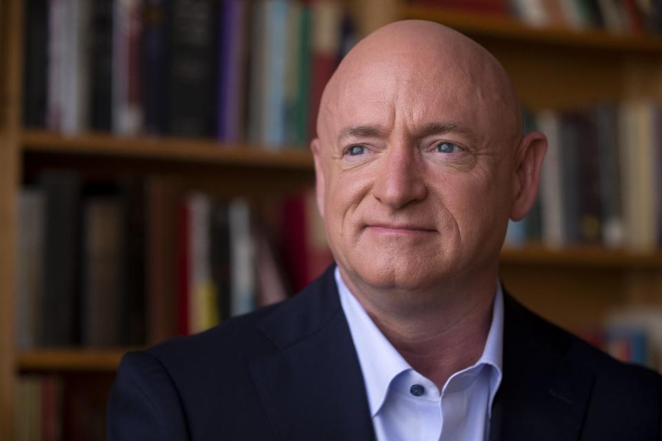 Democratic Senate nominee Mark Kelly sits for a portrait on Aug. 5, 2020, at The Van Buren in Phoenix.