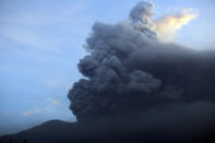 <p>Bali’s airport was closed early today after ash, which can pose a deadly threat to aircraft, reached its airspace. (AP Photo/Firdia Lisnawati) </p>