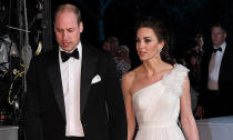 The Duke and Duchess of Cambridge enjoyed a starry night at the BAFTAs on Sunday, adding a touch of royal power to the ceremony. William, who is President of BAFTA, was joined by his wife Kate at the Royal Albert Hall. Bradley Cooper, Margot Robbie, Olivia Colman and Rami Malek were among the stars who donned their gladrags for what is dubbed the biggest night in the British film calendar.The celebrity guests started arriving at the venue from 4pm, but the red carpet went into shutdown mode when William and Kate made their grand entrance just after 6pm. The royals were welcomed by BAFTA Chief Executive Amanda Berry, who escorted the couple to their seats inside the stunning London landmark.Kate, who has attended the BAFTAs twice before, and once when she was pregnant with Prince Louis, pulled out all the stops for her glitzy night out. See the best photos...