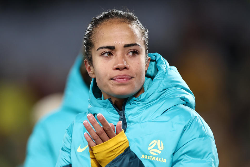 SYDNEY, AUSTRALIA - JUNE 03: Mary Fowler of Australia is seen following the international friendly match between Australia Matildas and China PR at Accor Stadium on June 03, 2024 in Sydney, Australia. (Photo by Cameron Spencer/Getty Images)