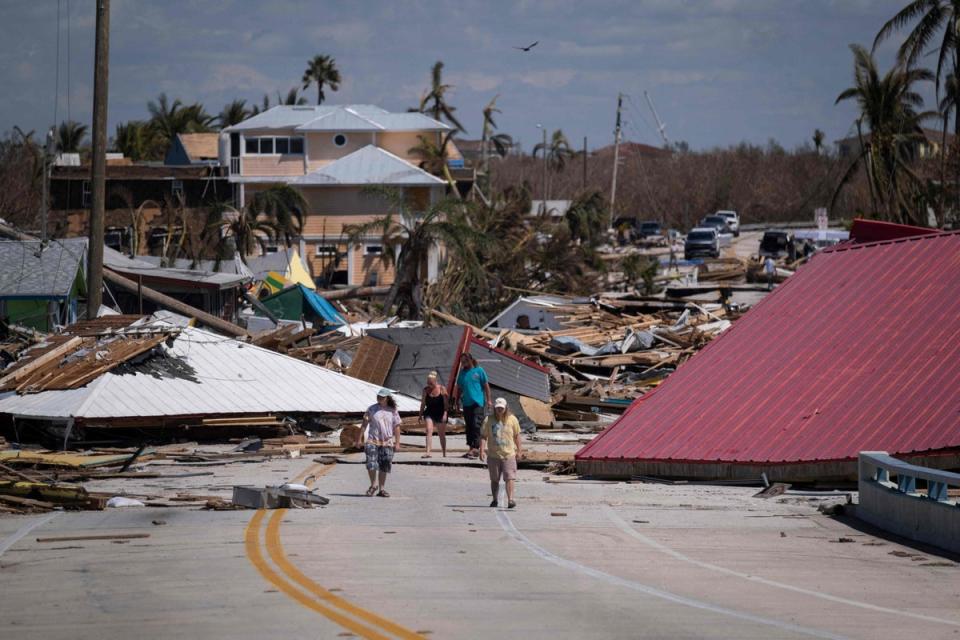 The aftermath of Hurricane Ian in Matlacha, Florida (AFP via Getty Images)