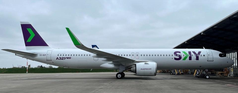 Ein A321neo der SKY Airline, der am 12. April 2024 von der Aviation Capital Group geleast wurde.