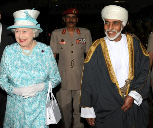 Under Sultan Qaboos, seen here with Queen Elizabeth II in Muscat in November 2010, Oman maintained close military and economic ties with Britain