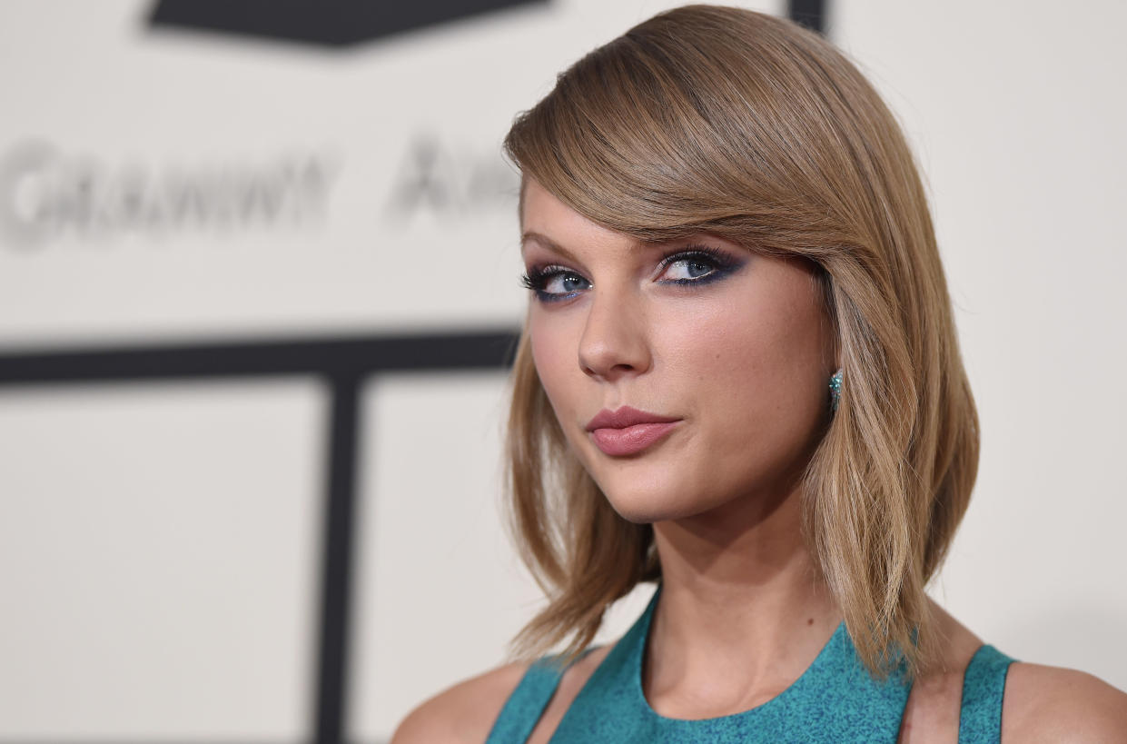 Taylor Swift at the 57th Annual GRAMMY Awards on February 8, 2015 in Los Angeles, California. 