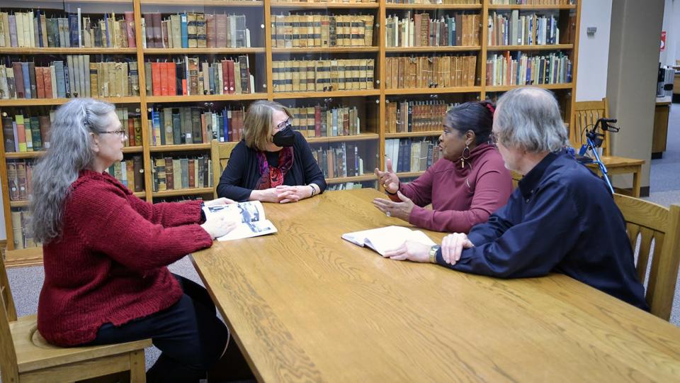 Dr. Jean Stuntz, from left, Carolyn Ottoson, Claudia Stuart and Dr. Marty Kuhlman discuss their efforts to chronicle and make available the history of Black residents in the Amarillo area.