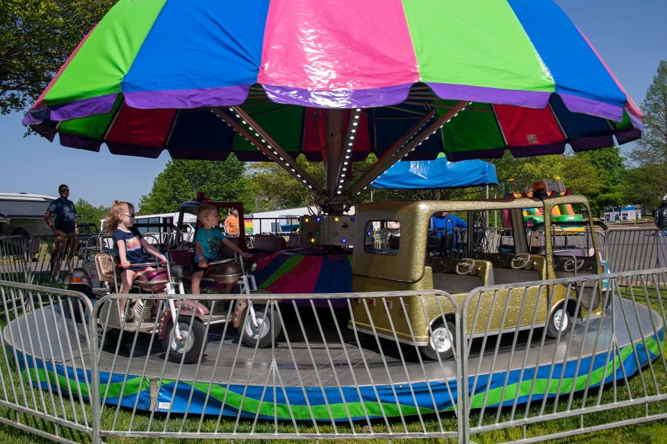 Children of every age came out to play at the Shelby Merry Go Round Festival on Saturday at Shelby City Park.