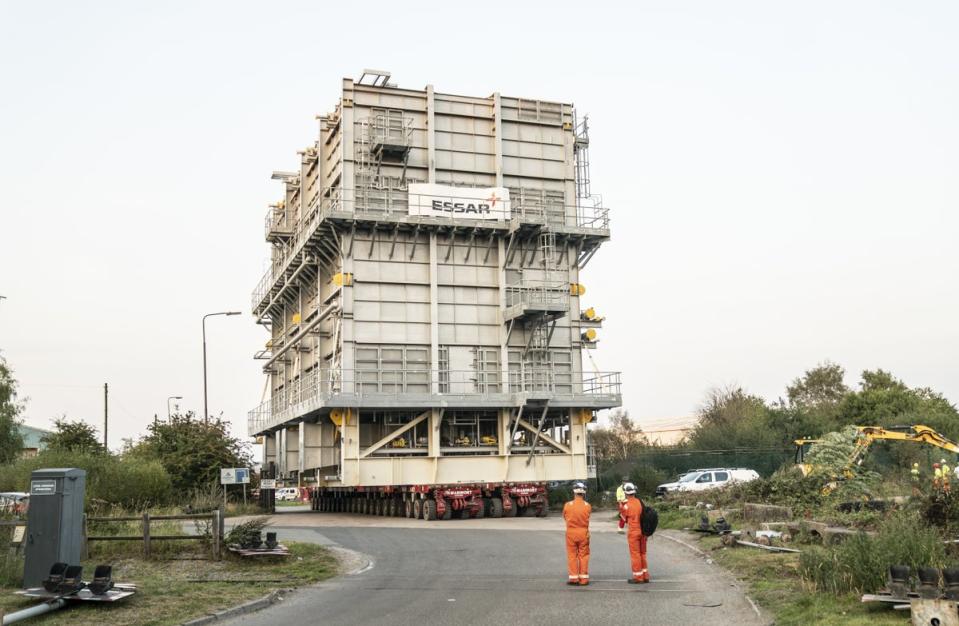 The section of the £45m furnace is almost five times higher than a double decker bus (Danny Lawson/PA) (PA Wire)