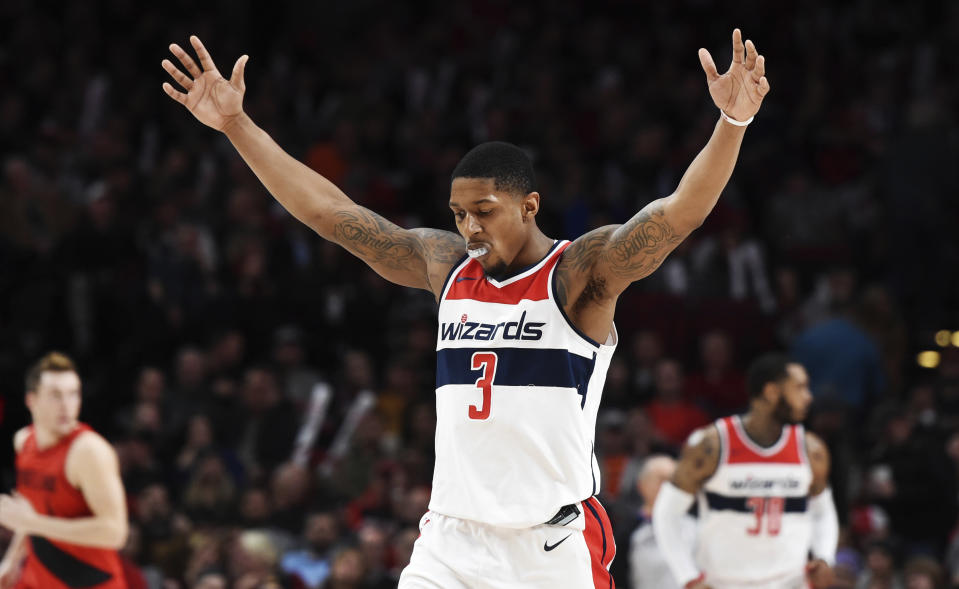 Bradley Beal was the master of all he surveyed in Portland on Tuesday night. (AP)