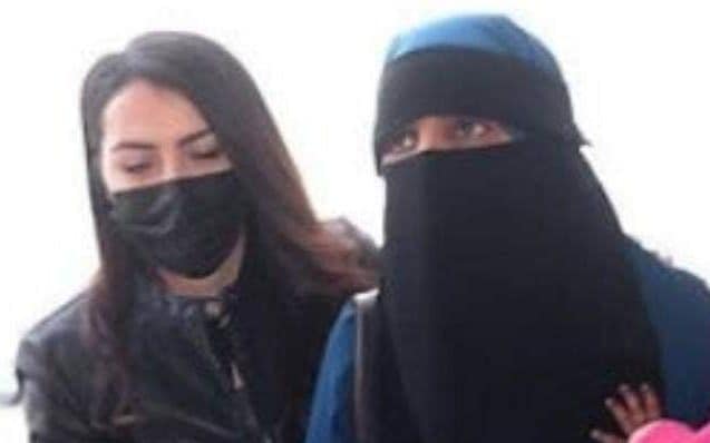  Suhayra Aden (r) reportedly left Australia to live under the Islamic State in Syria  - Grab taken from a video published by Yeni Safak