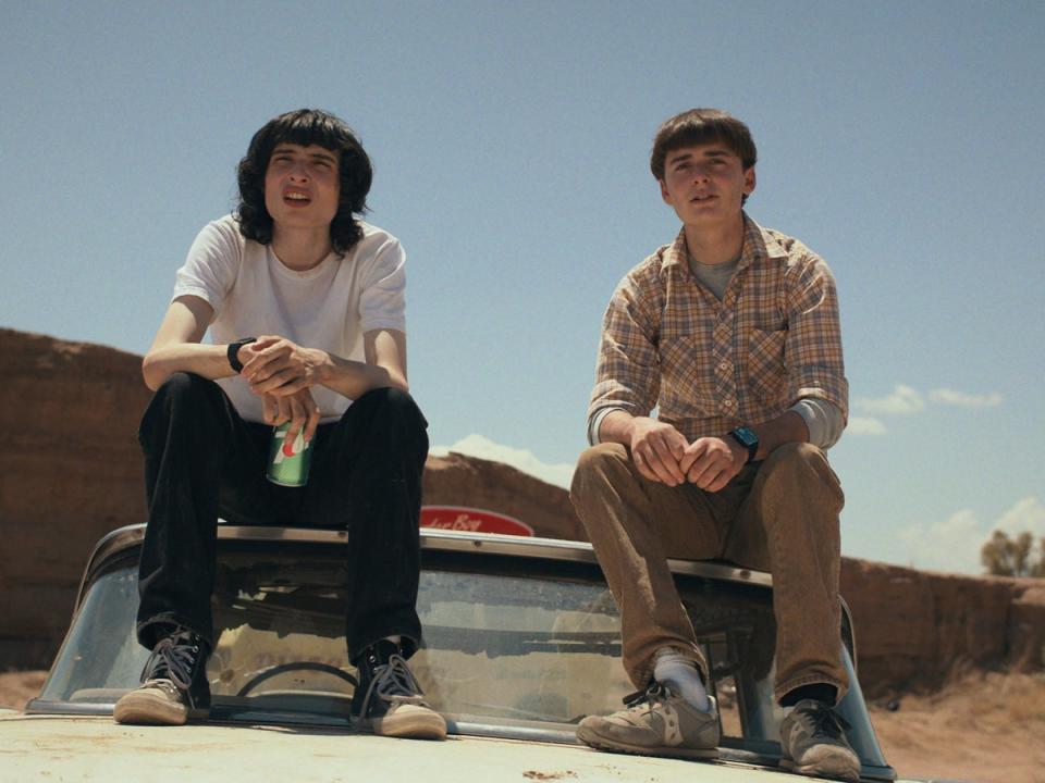 (Left) Finn Wolfhard as Mike Wheeler and Noah Schnapp as Will Byers in ‘Stranger Things’ (Courtesy of Netflix)