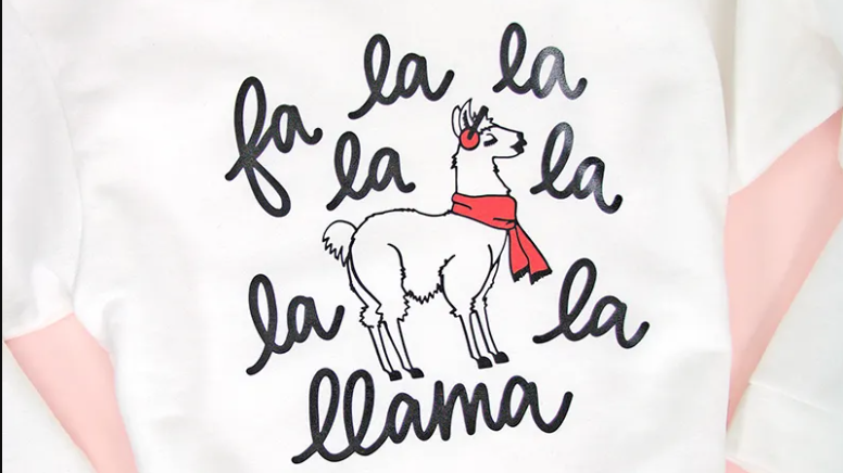 printed llama sweatshirt