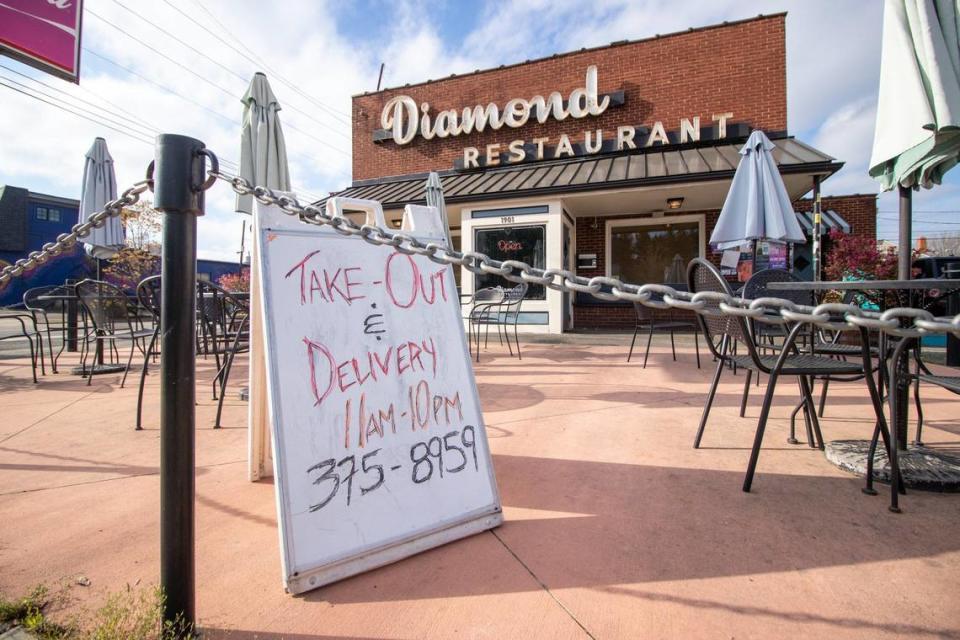 The Diamond Restaurant is still open but only for carry-out during the COVID-19 pandemic.