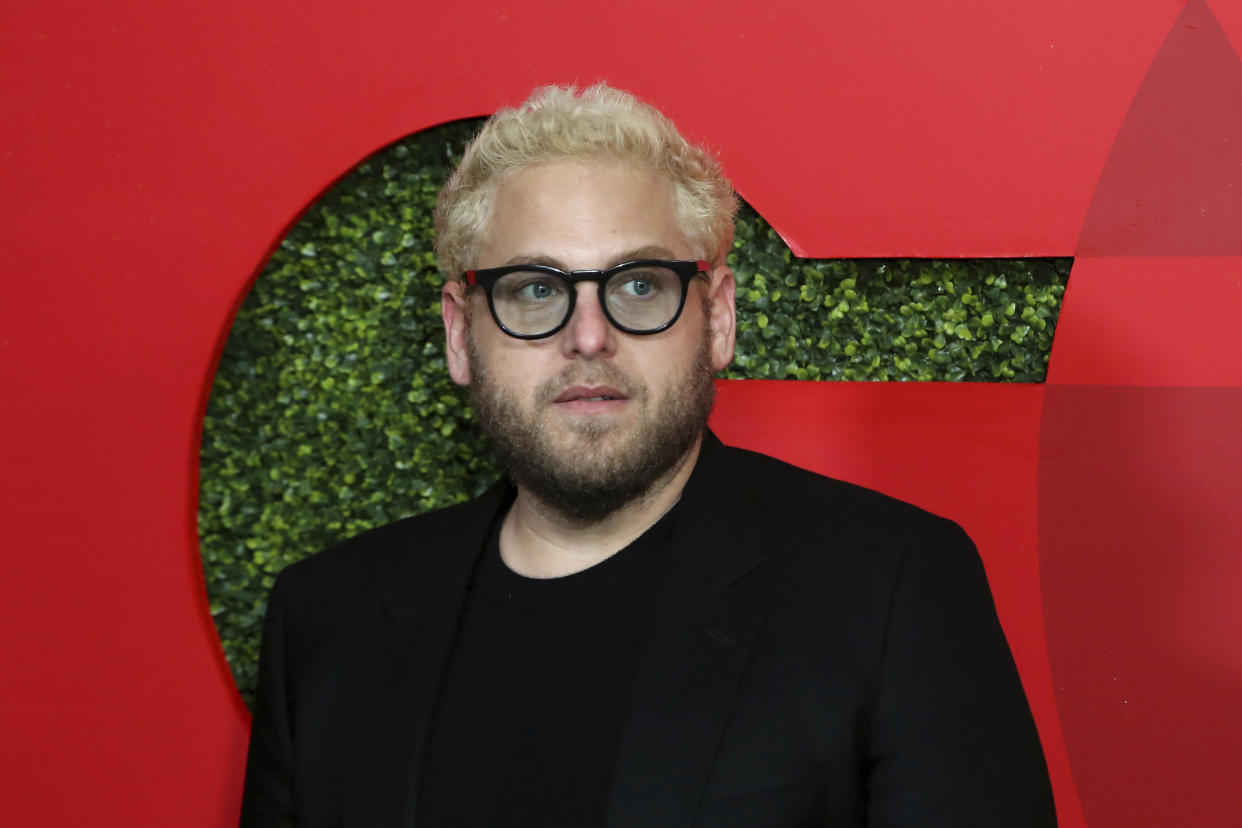 Jonah Hill arrives at the 2018 GQ's Men of the Year Celebration on Thursday, Dec. 6, 2018, in Beverly Hills, Calif. (Photo by Willy Sanjuan/Invision/AP)