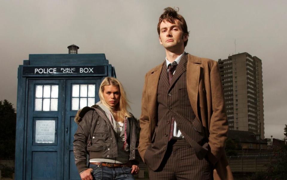 Billie Piper and David Tennant during Russell T Davies's first Doctor Who era - BBC