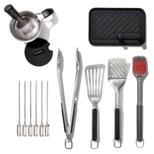 <p><a href="https://go.redirectingat.com?id=74968X1596630&url=https%3A%2F%2Fwww.oxo.com%2F13-piece-grilling-set.html&sref=https%3A%2F%2Fwww.countryliving.com%2Fshopping%2Fg44118709%2Fbest-bbq-tool-sets%2F" rel="nofollow noopener" target="_blank" data-ylk="slk:Shop Now;elm:context_link;itc:0;sec:content-canvas" class="link rapid-noclick-resp">Shop Now</a></p><p>OXO 13-Piece Grilling Set</p><p>$99.99</p><p>oxo.com</p><span class="copyright">Oxo</span>