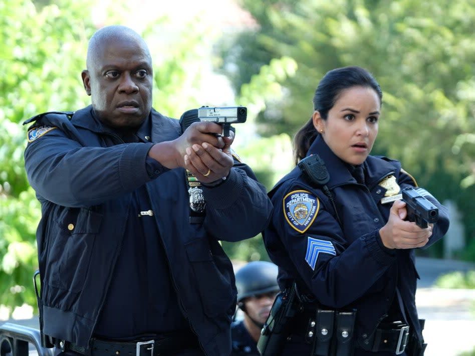 Andre Braugher and Melissa Fumero in Brooklyn Nine-Nine (NBC)