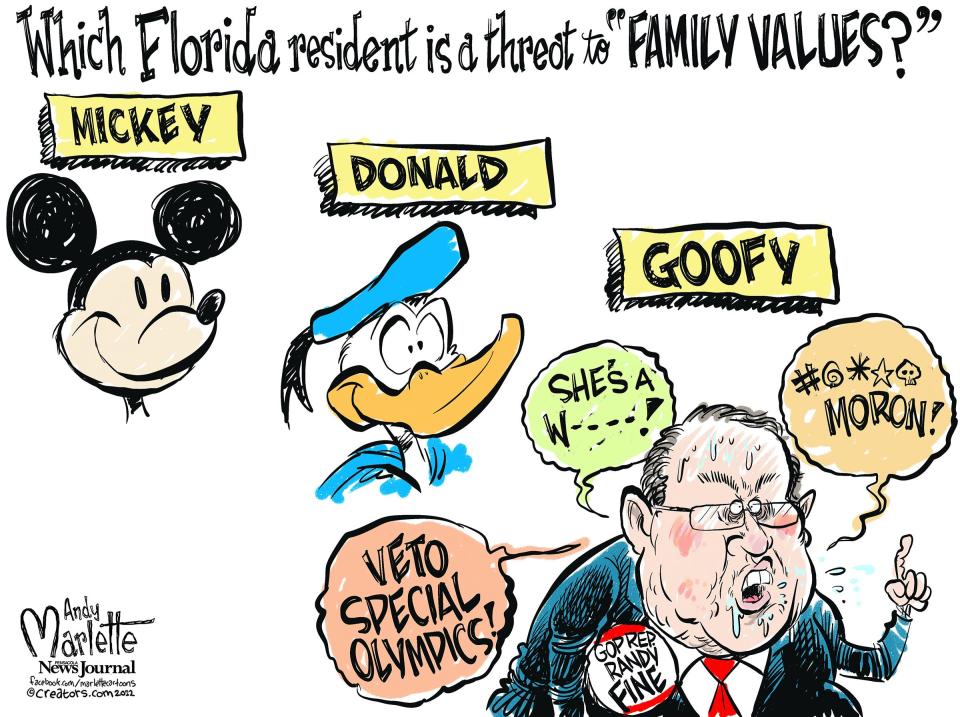 Florida cartoon: A threat to "family values?"